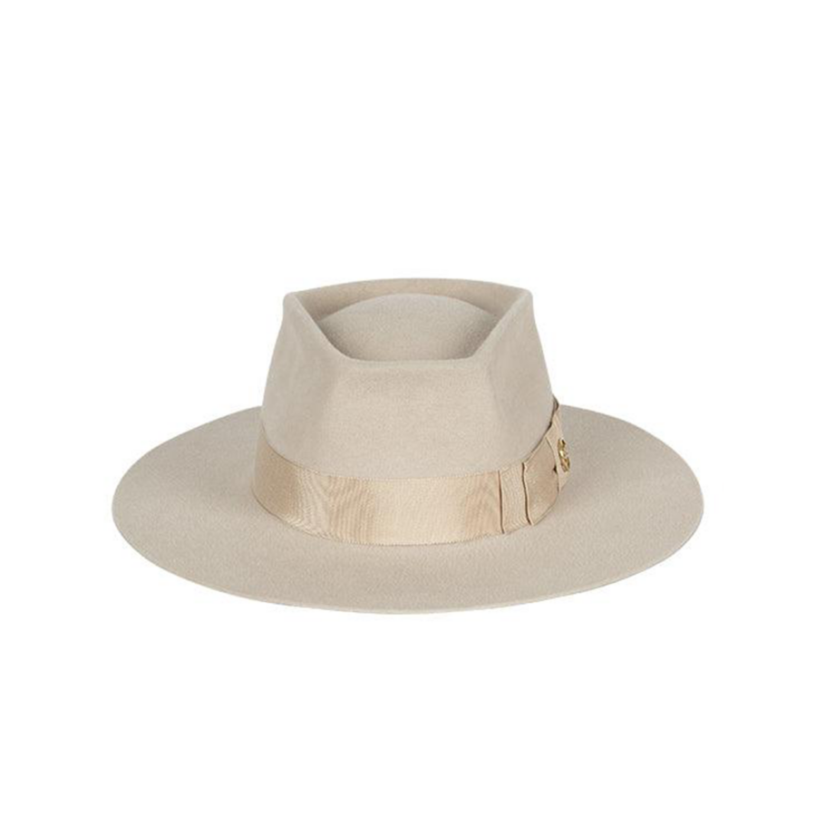 Refined Black Velour Felt Grosgrain Band Wide Brim Fedora