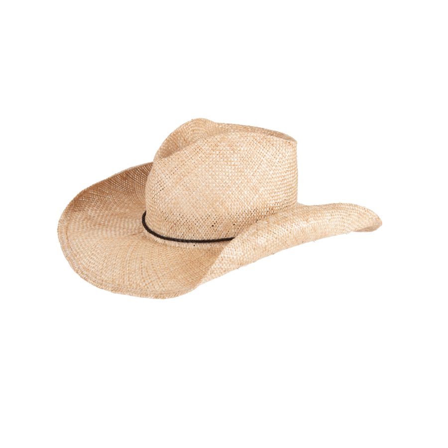 Heritage Natural Straw Leather Band Western Cowboy Hat