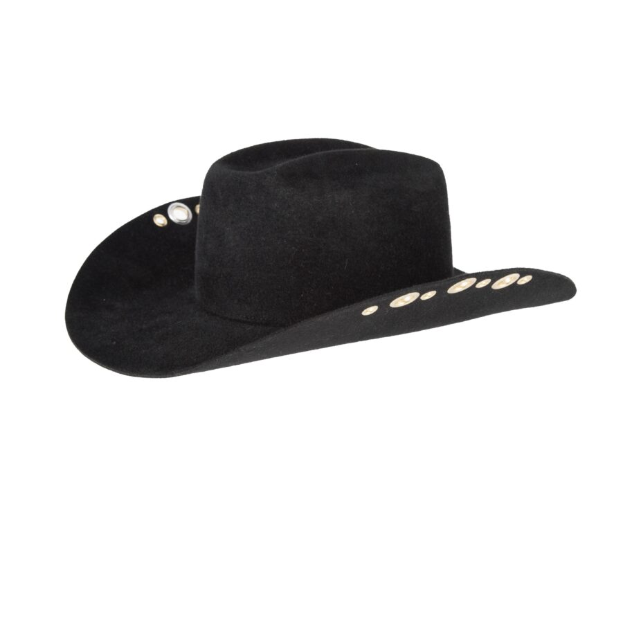 Heritage Black Velour Felt Western Cowboy Hat