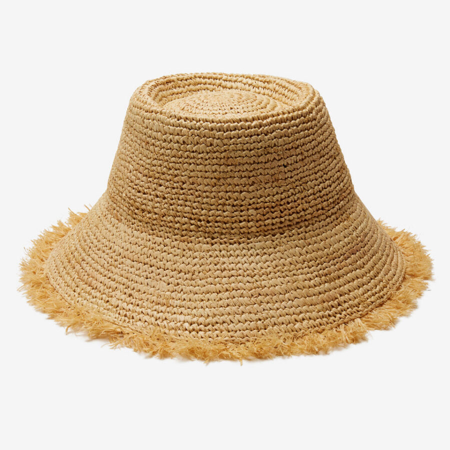Arden Handwoven Bucket Hat Crafted in Raffia