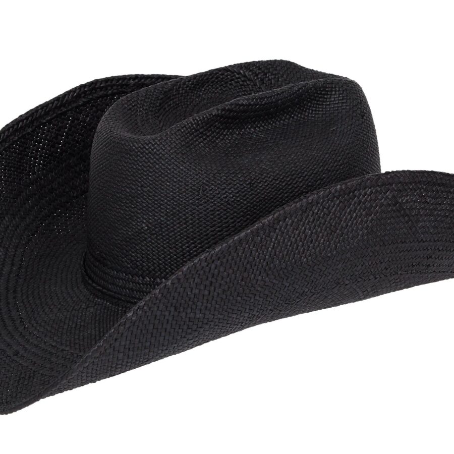 Distinctive Black Straw Western Cowboy Hat
