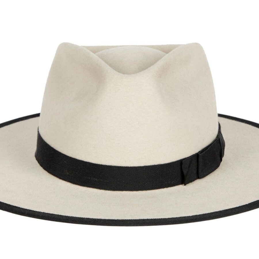 Versatile Grosgrain Band Wide Brim Fedora