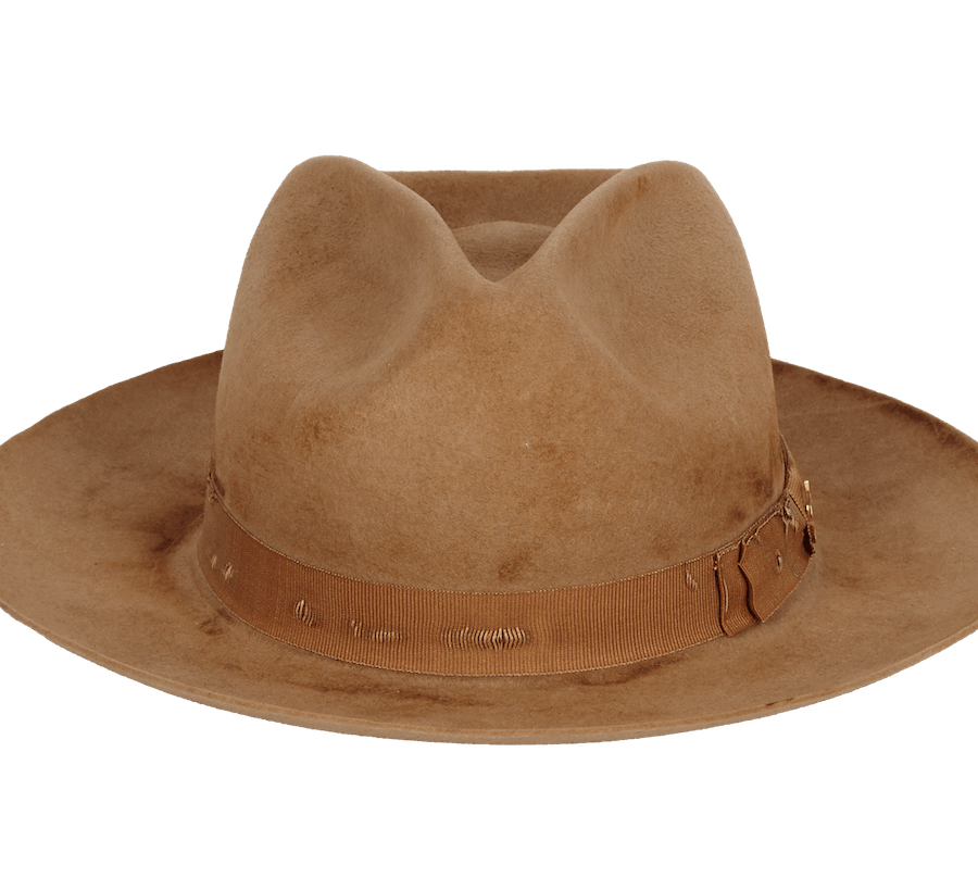 Relaxed Camel Wide Brim Fedora