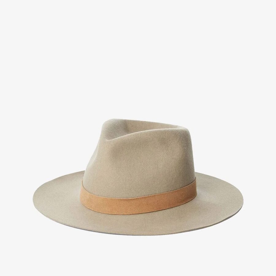 Clay Wool Felt Structured Wide Brim Hat