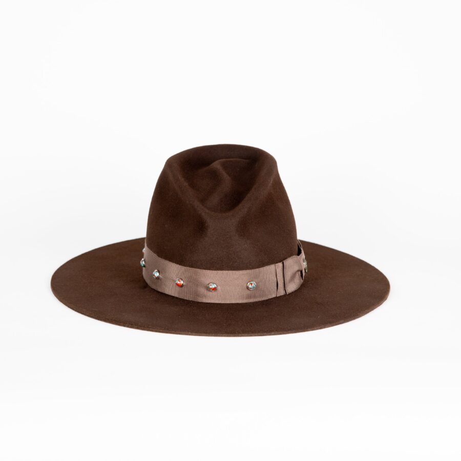 Distinctive Brown Grosgrain Band Western Cowboy Hat